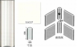 SP-222/21 半磁器タイル　36角　中竹入丸